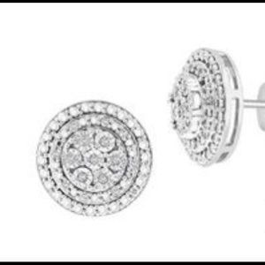 Effy 0.1 CT. T.W. Diamond and Sterling Silver Stud Earrings